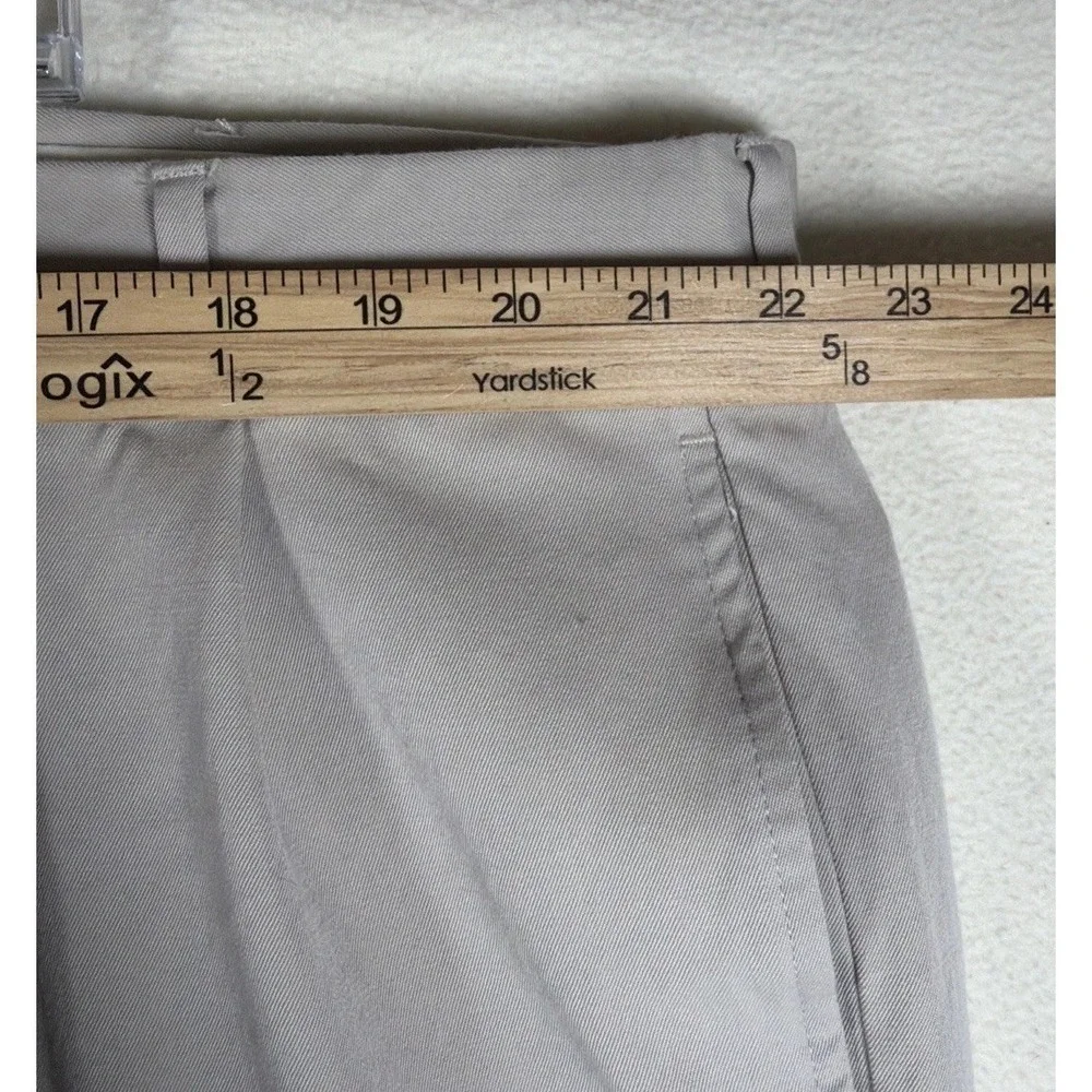 Lands End Mens 44 Regular Pleated Dress Pants Taupe Gray